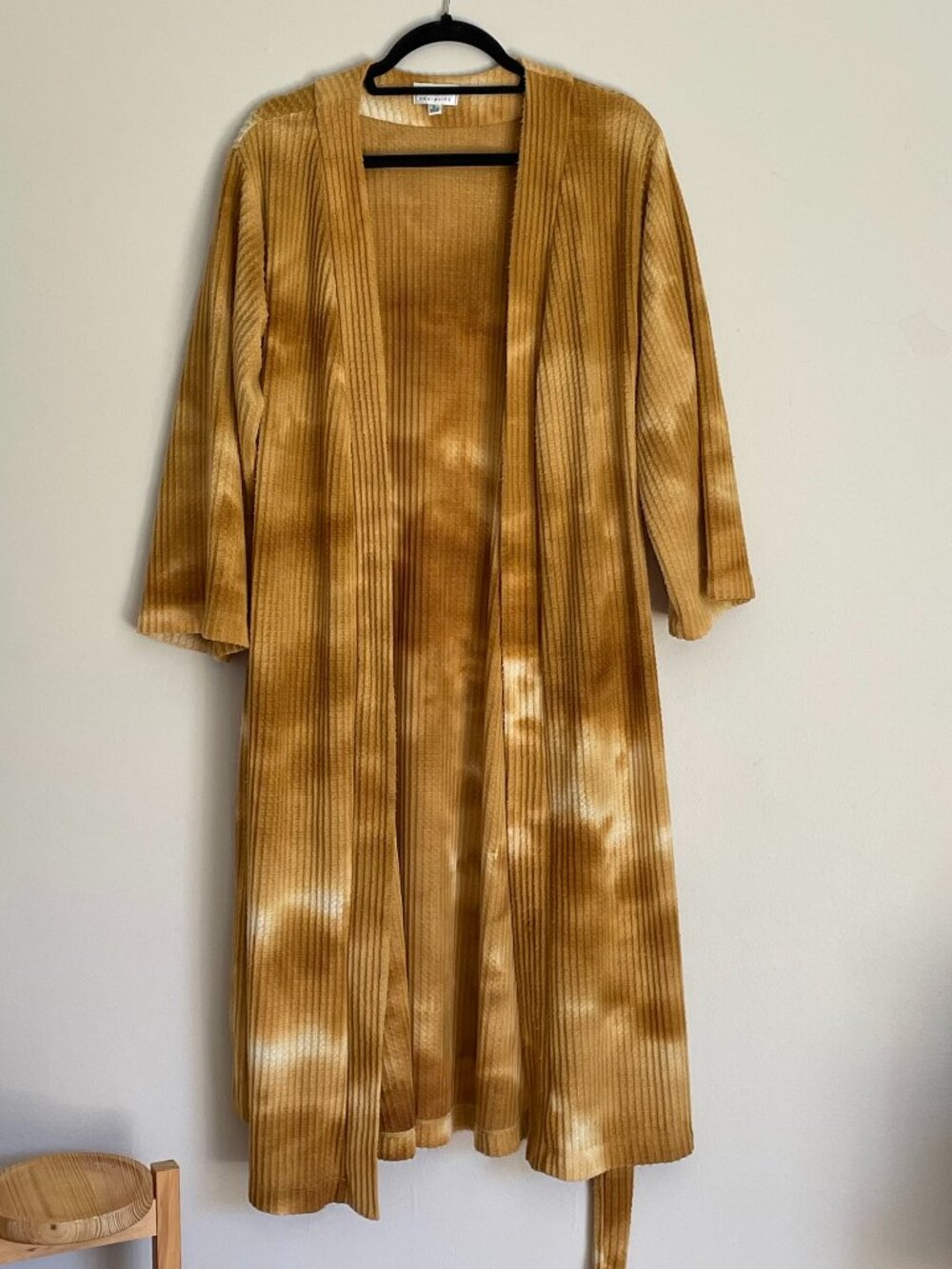 Socialite Yellow Tie-Dye Waffle Robe (As Seen on American Horror Stories)